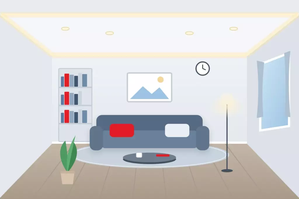 Контурная подсветка натяжного потолка