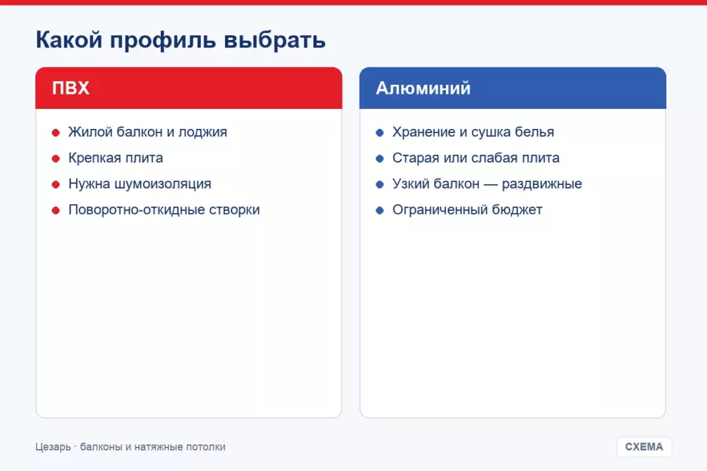Какой профиль выбрать