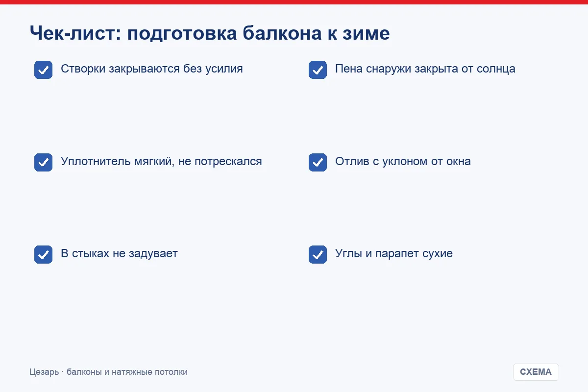 Чек-лист: подготовка балкона к зиме